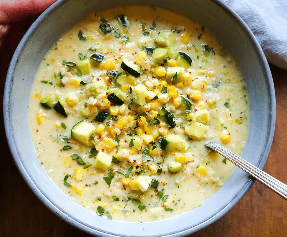 Creamy Summer Corn and Zucchini Chowder Recipe