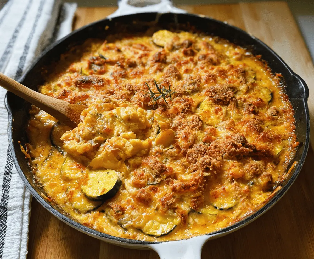 Cozy Southern Squash Casserole With Cheese