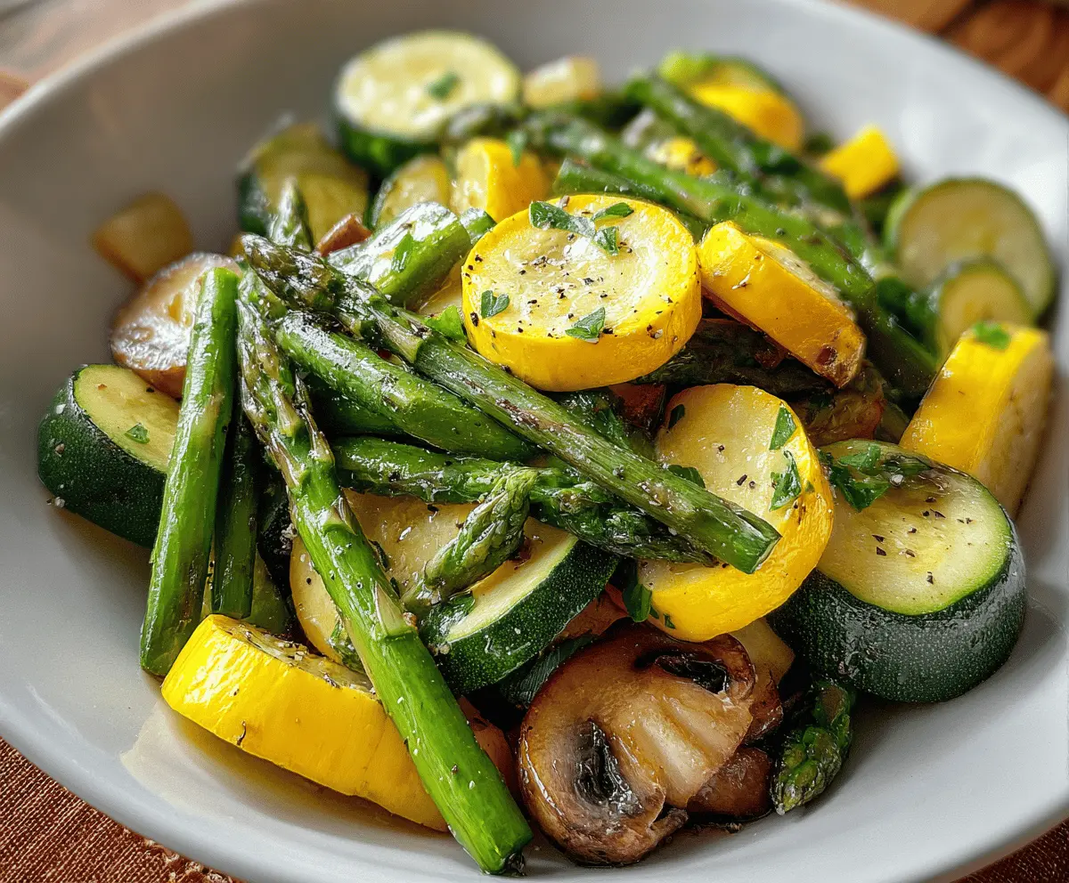 Flavorful Roasted Asparagus with Zucchini and Squash