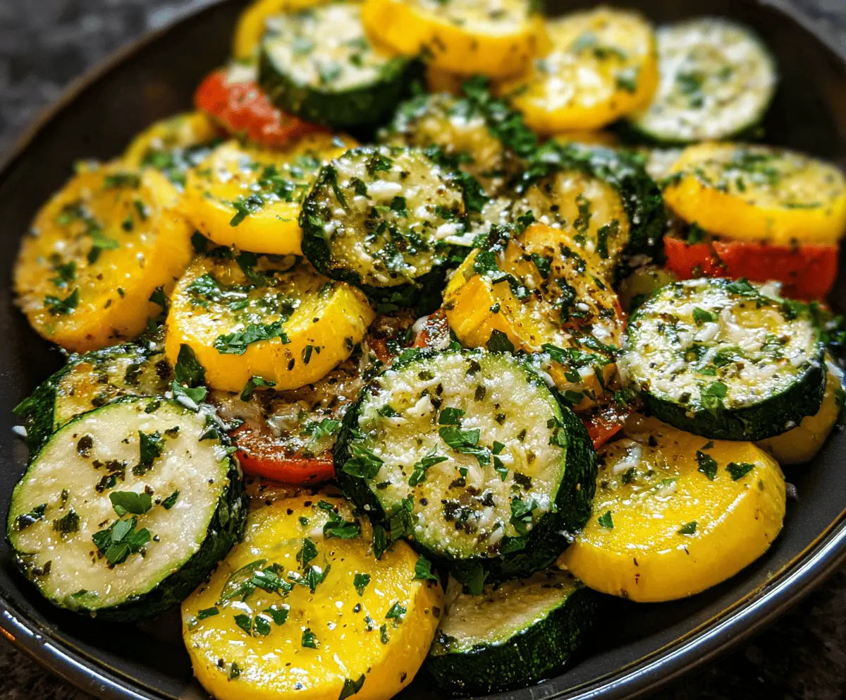 Garlic Parmesan Zucchini and Squash Side Dish