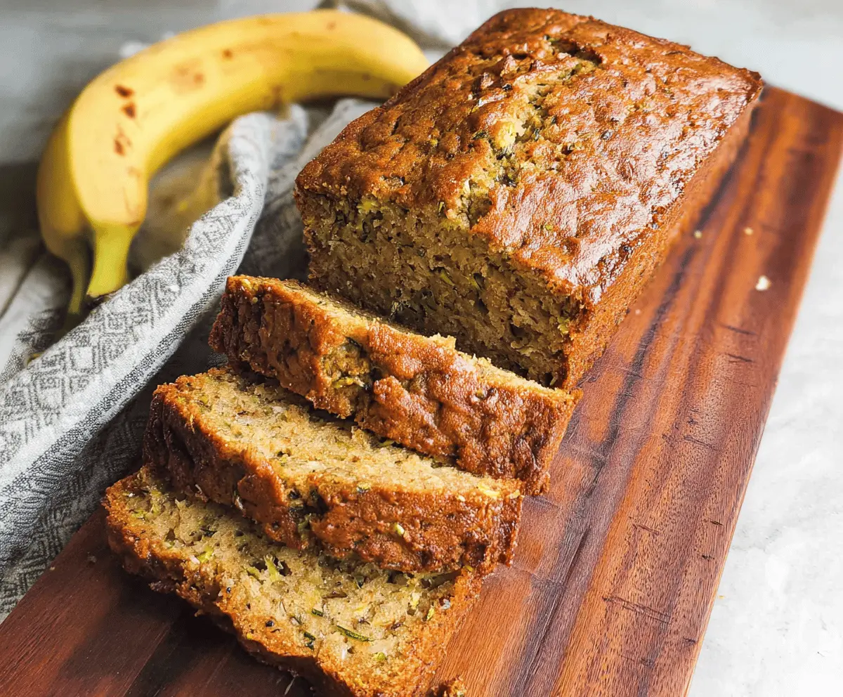Moist Zucchini Banana Bread Recipe