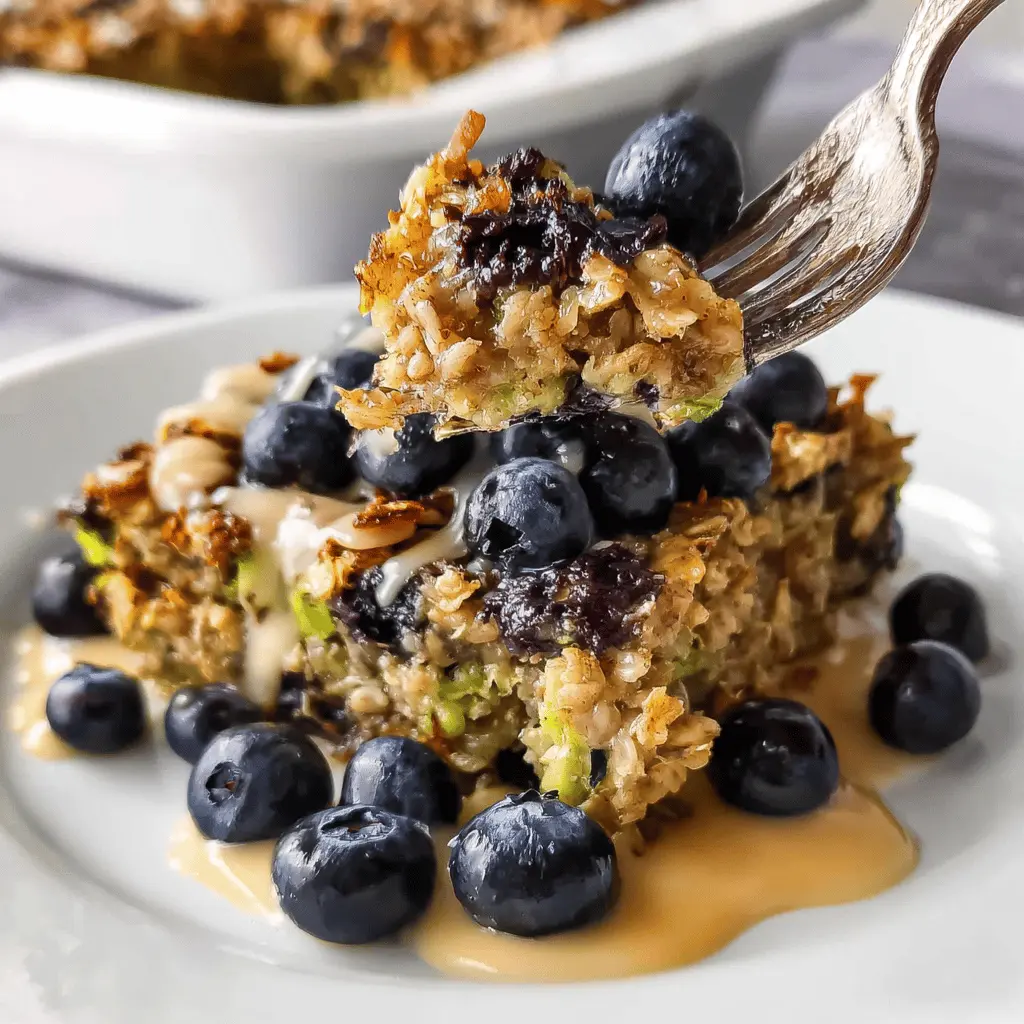 Healthy Zucchini Blueberry Baked Oatmeal Recipe