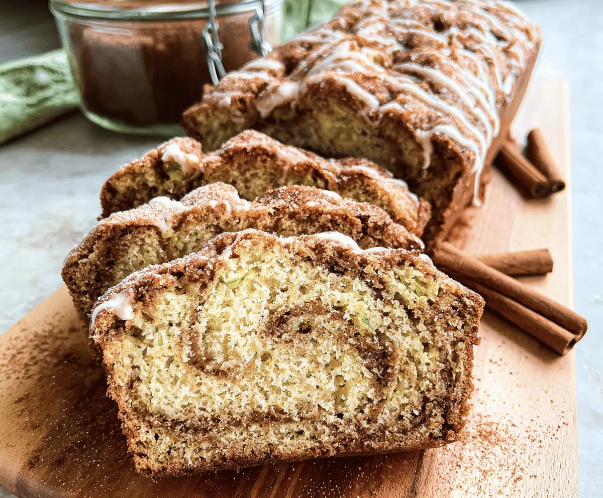 Moist Cinnamon Swirl Zucchini Bread Recipe