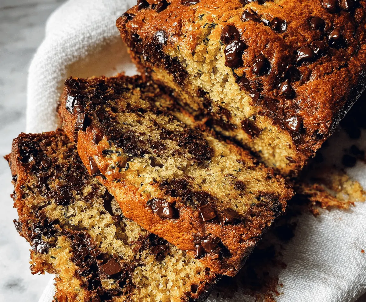 Moist Chocolate Chip Zucchini Bread Recipe