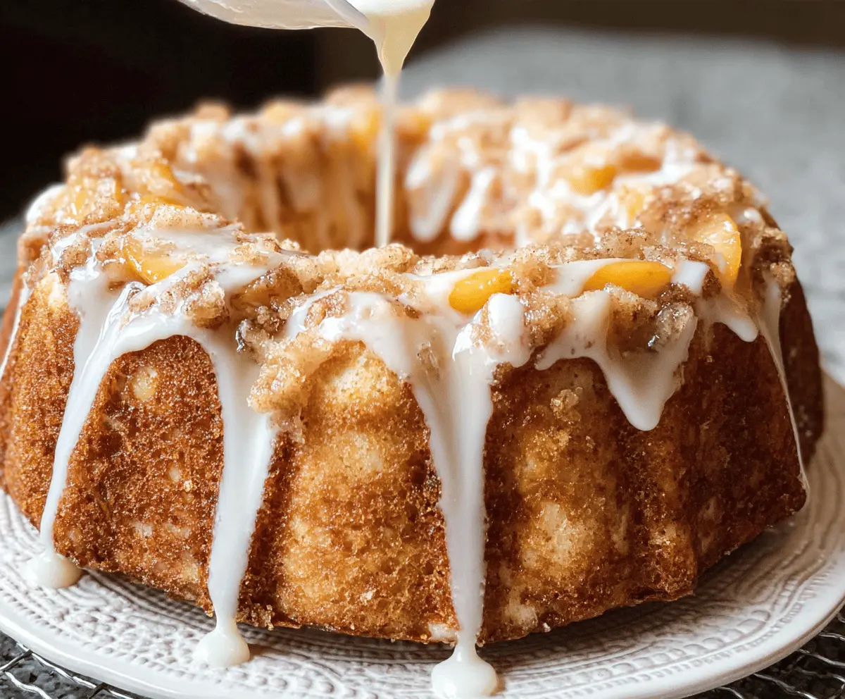Cream Cheese Peach Cobbler Pound Cake Recipe