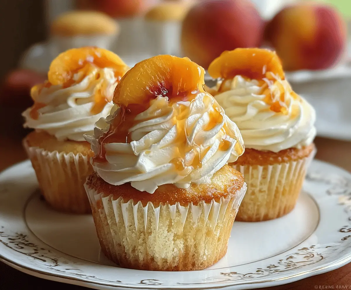 Honey Peach Cream Cheese Cupcakes Recipe