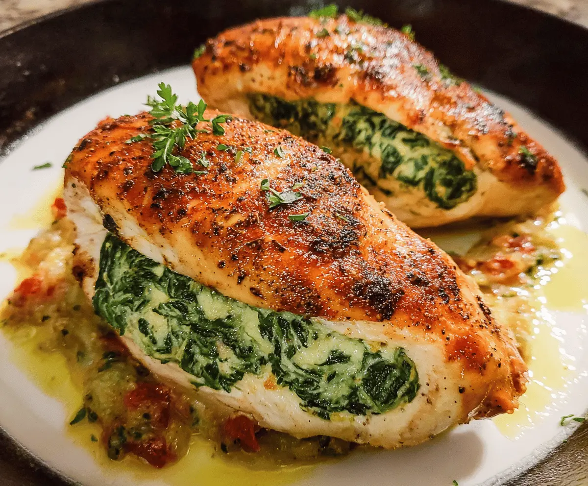 Easy Spinach Stuffed Chicken Breasts Recipe