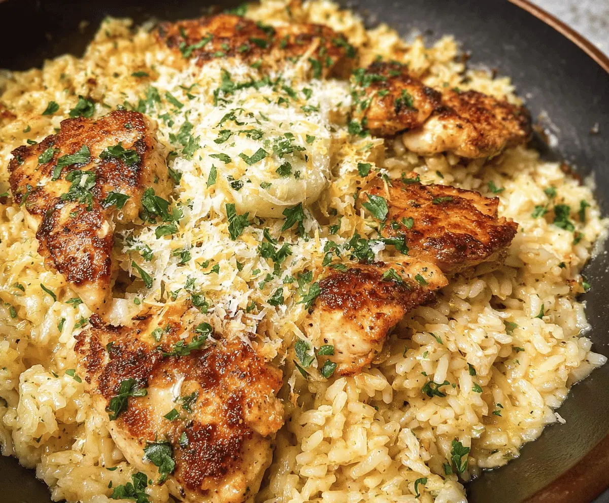 Easy One-Pan Garlic Parmesan Chicken and Rice