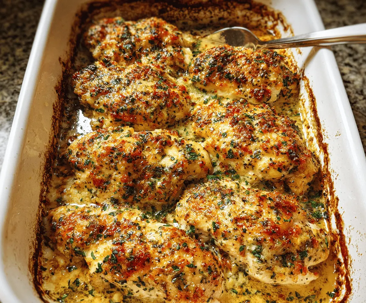 Easy Garlic Parmesan Chicken Bake Recipe