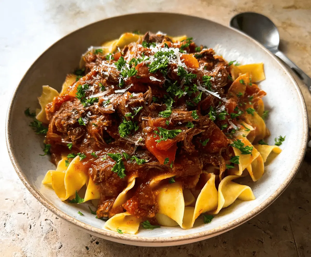 Easy Slow Cooker Beef Ragu Recipe