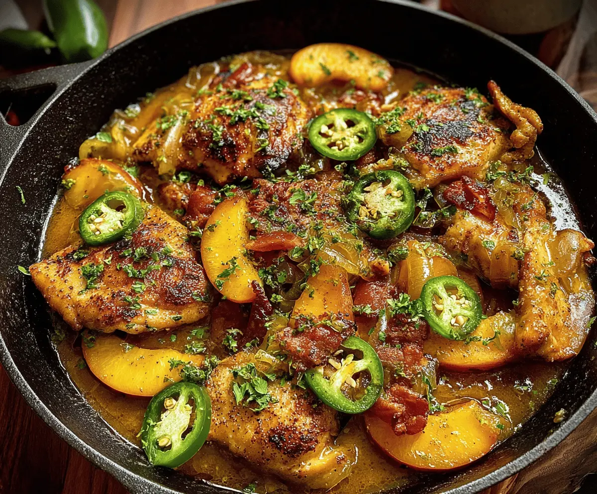 Sweet and Spicy Jalapeno Peach Chicken Recipe