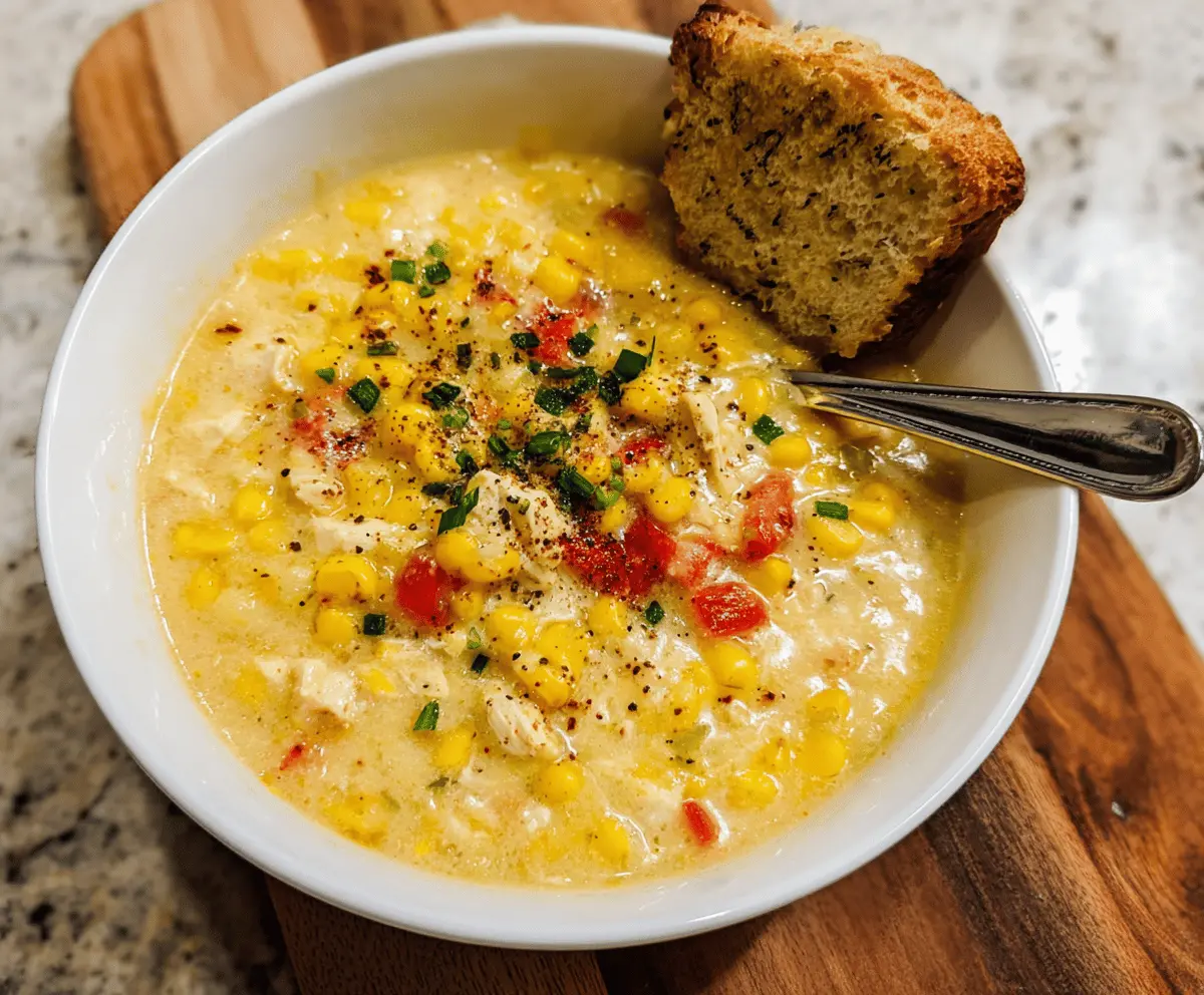 Easy Crockpot Chicken Corn Chowder Recipe