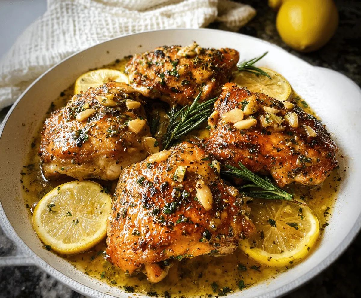 Easy Garlic Lemon Chicken Thighs Recipe