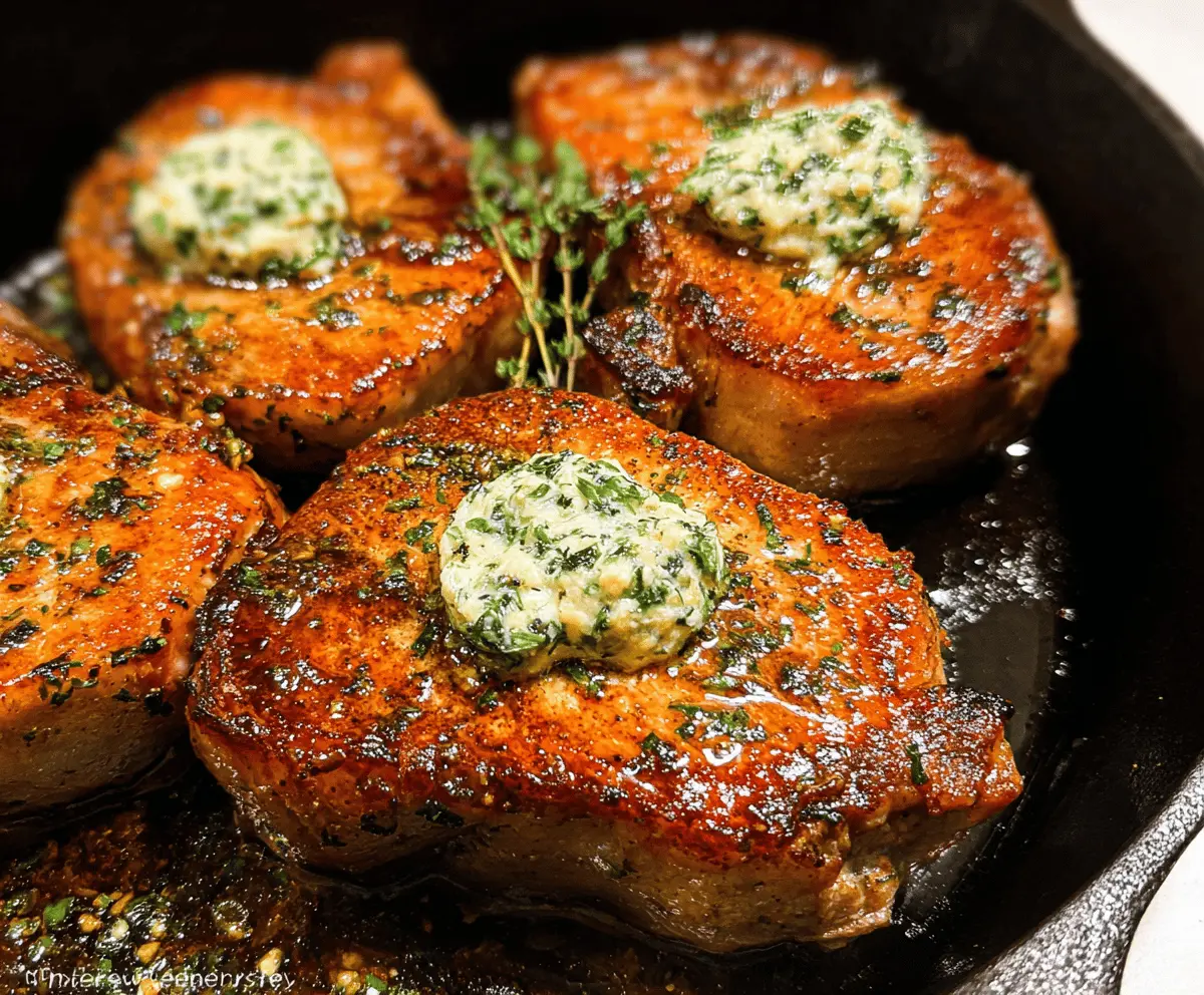 Easy Garlic Butter Pan-Seared Pork Chops