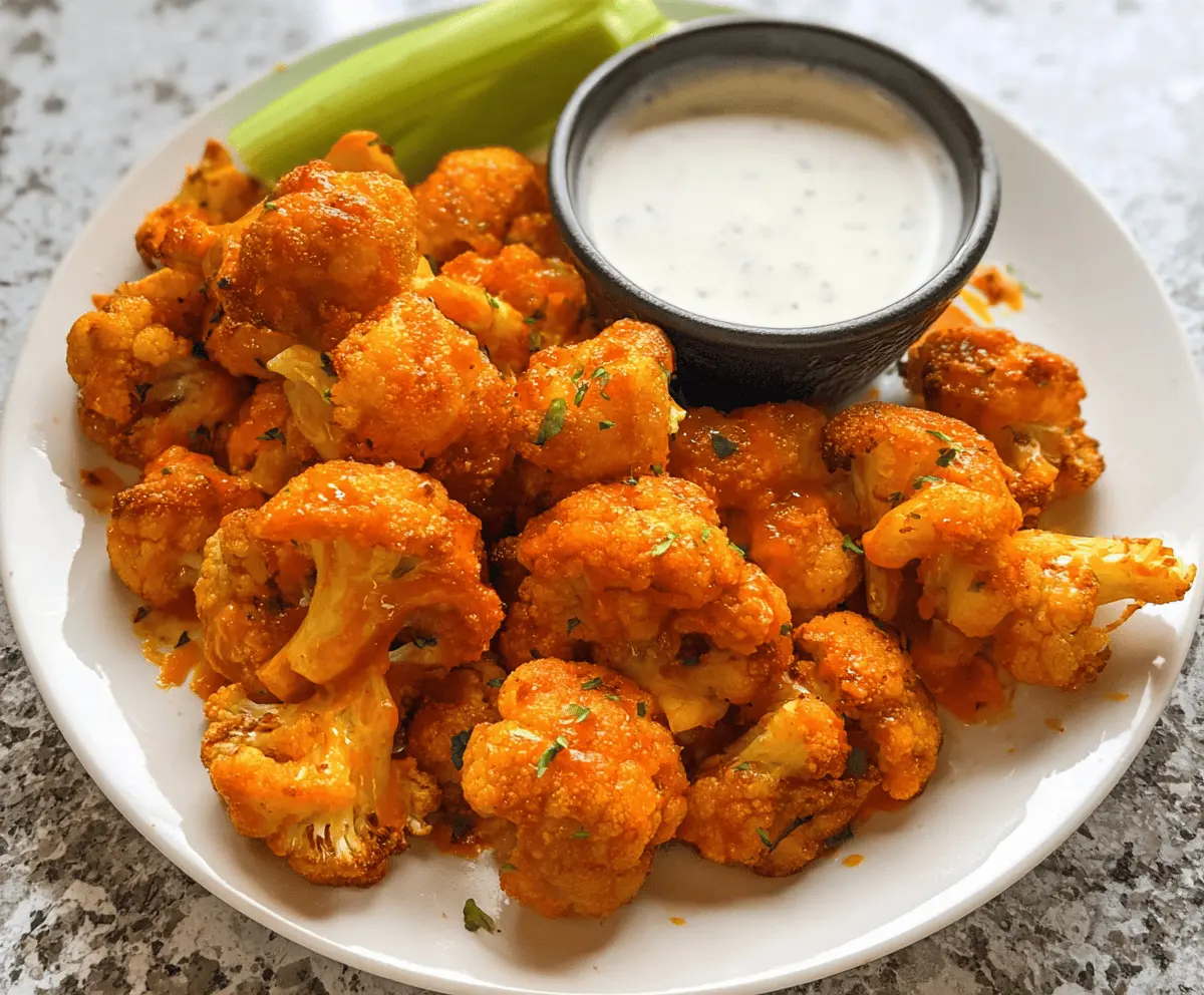 Crispy Air Fryer Buffalo Cauliflower Recipe