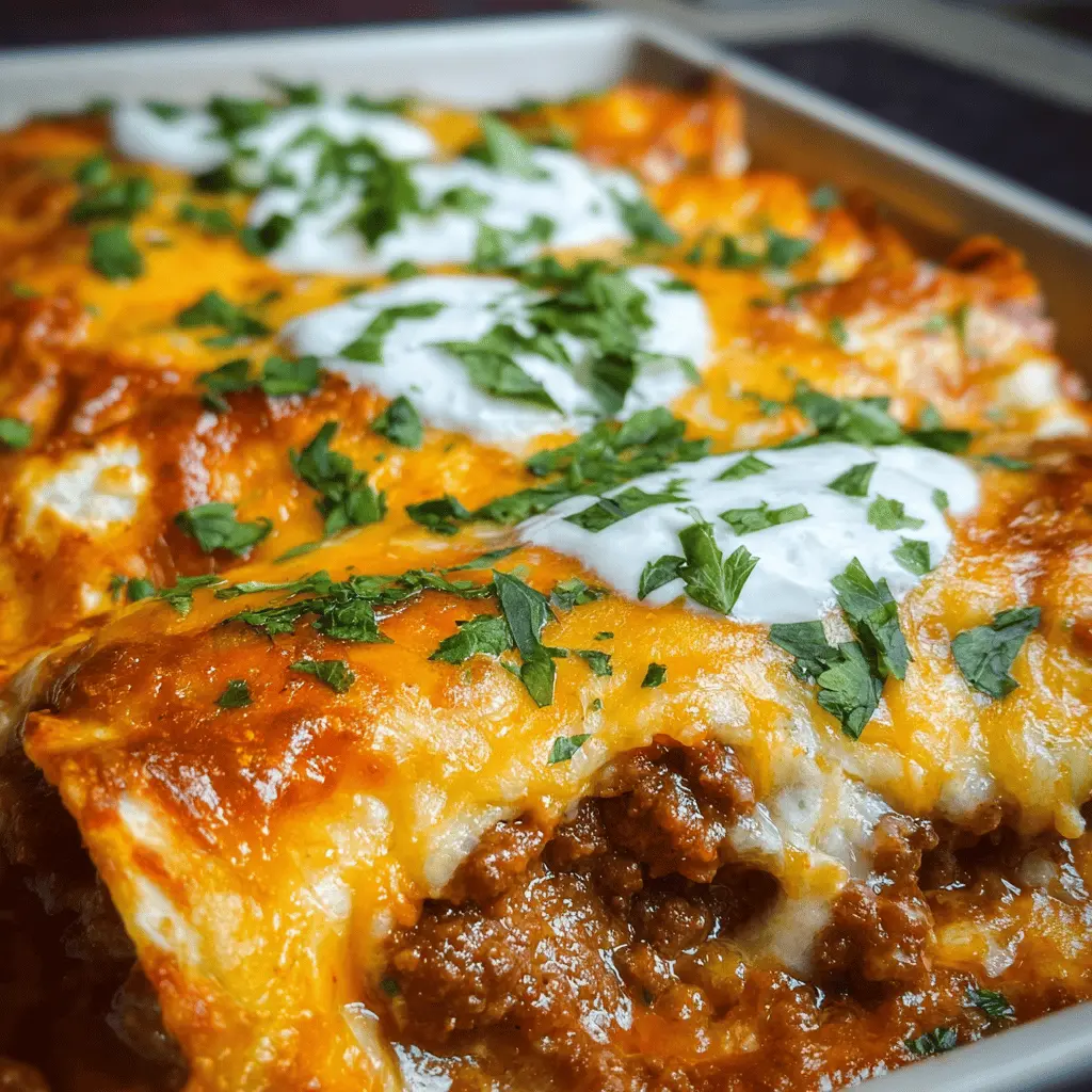 Easy Cheesy Ground Beef Enchiladas Recipe