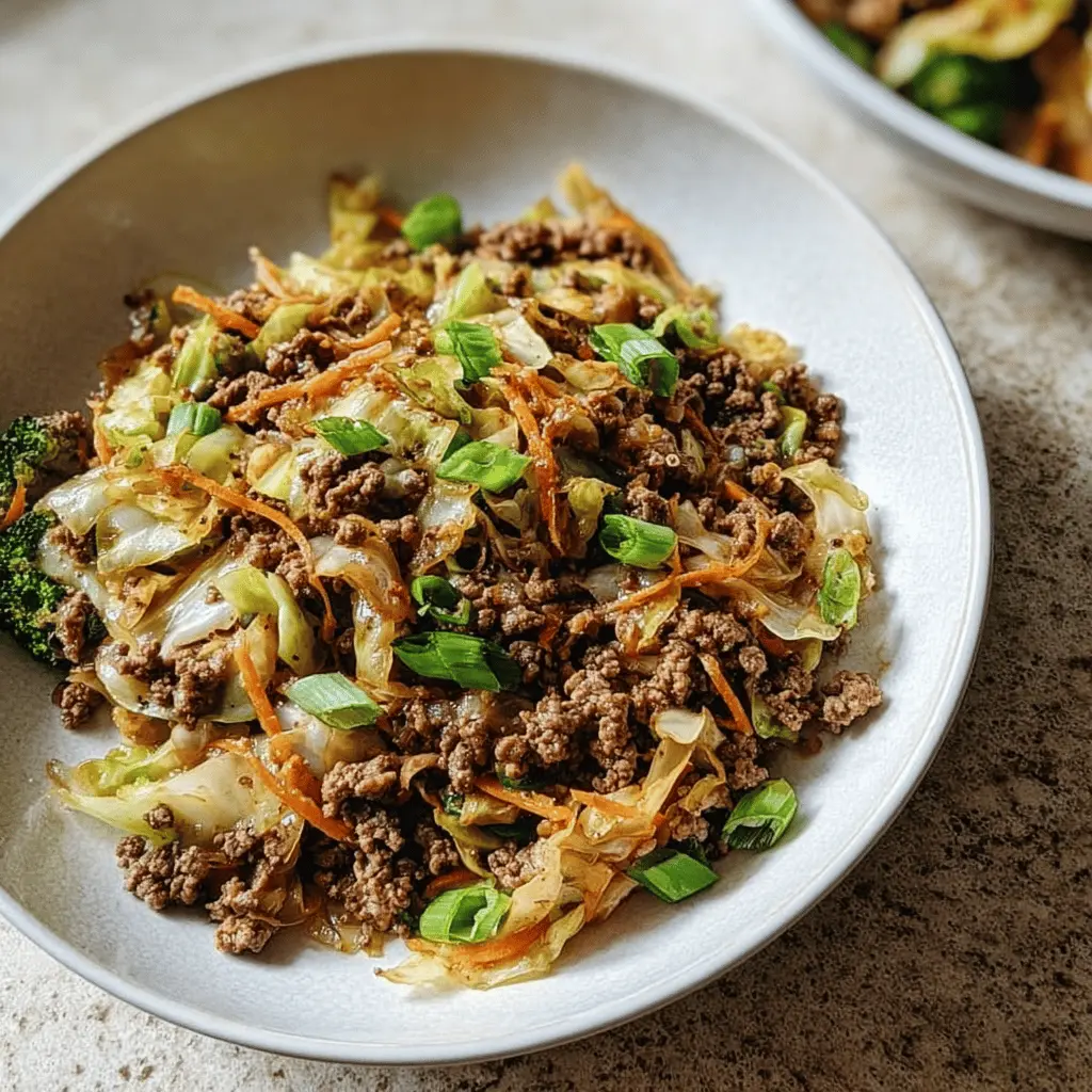 Low-Carb Mongolian Beef and Cabbage Stir-Fry