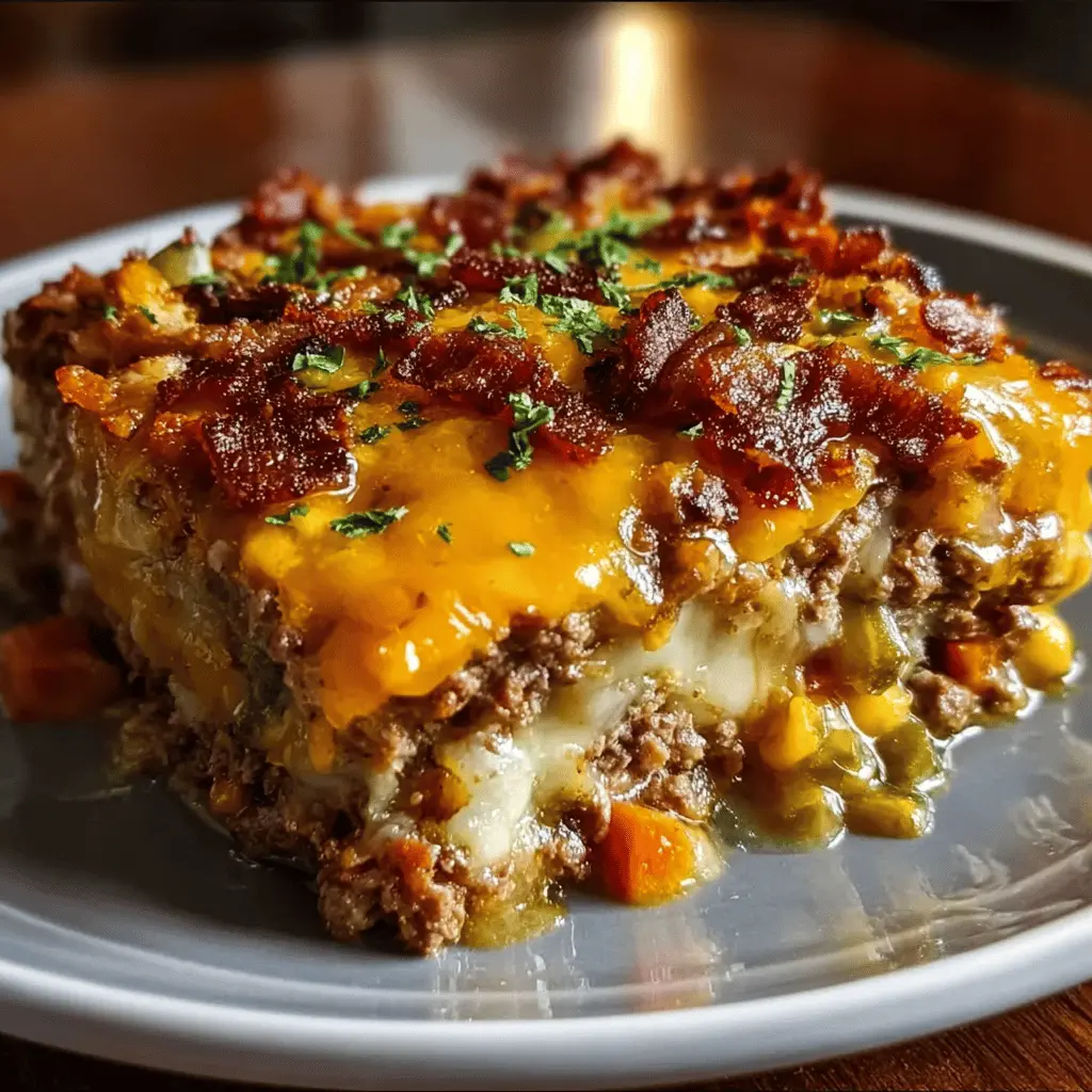 Cheesy Loaded Meatloaf Casserole with Veggies