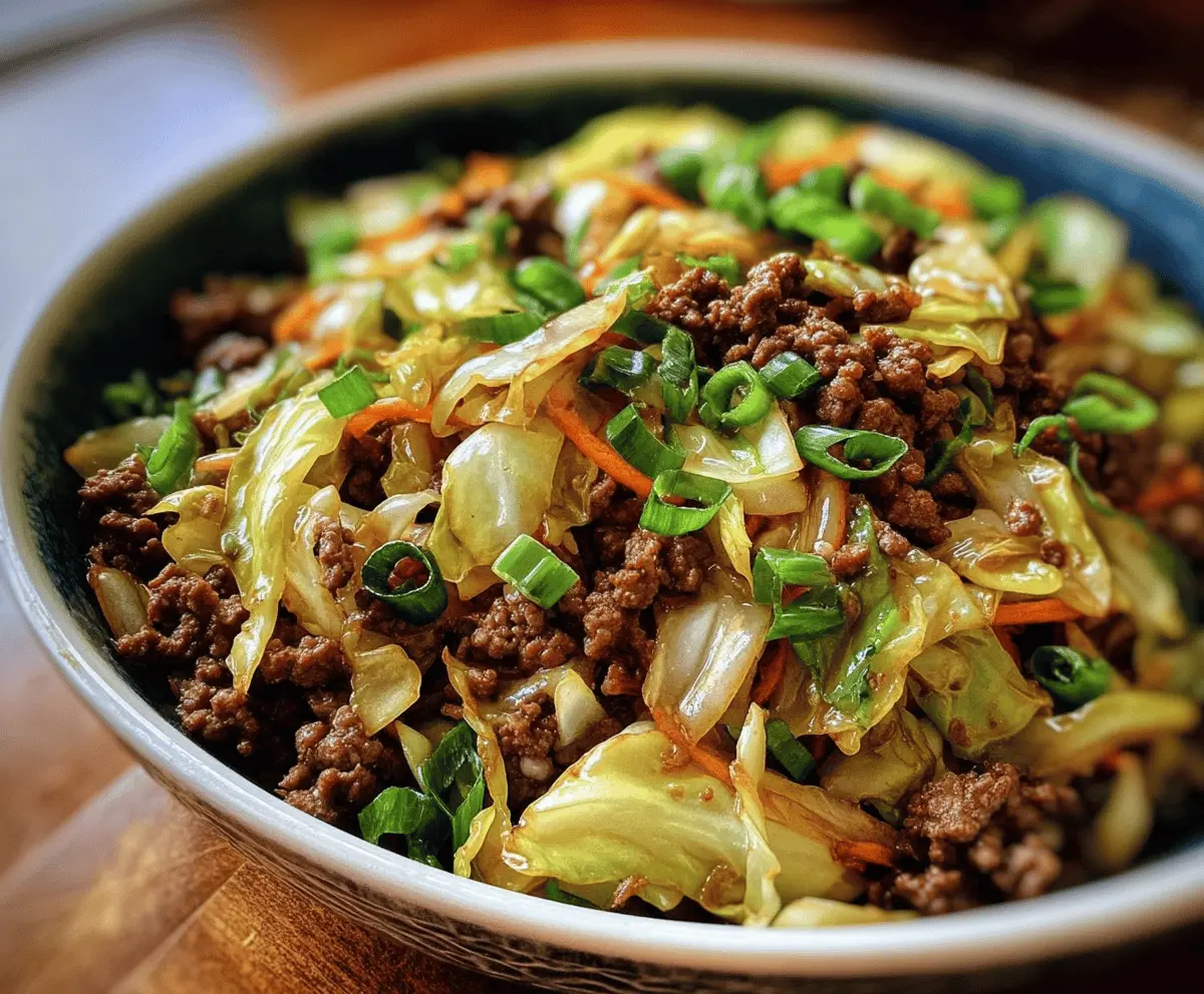 Easy Chinese Ground Beef and Cabbage Stir-Fry Recipe