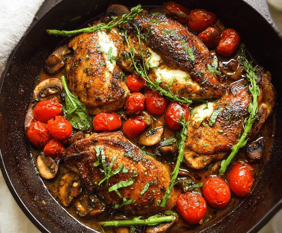 Easy One Pan Balsamic Chicken Dinner
