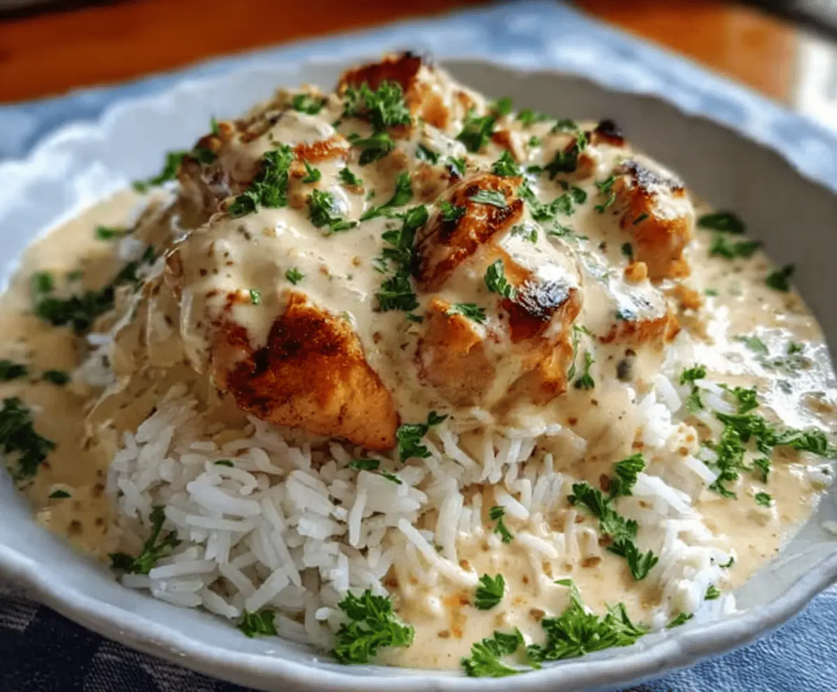 Creamy Smothered Chicken and Rice Recipe