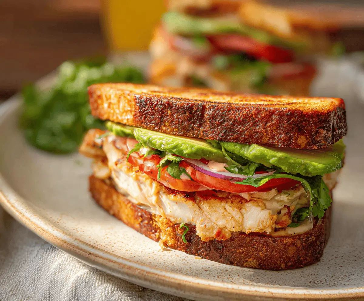 Easy Chicken Avocado Melt Sandwich Recipe