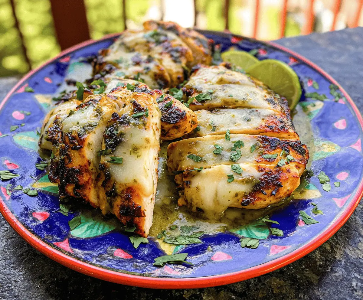 Easy Grilled Salsa Verde Chicken with Pepper Jack