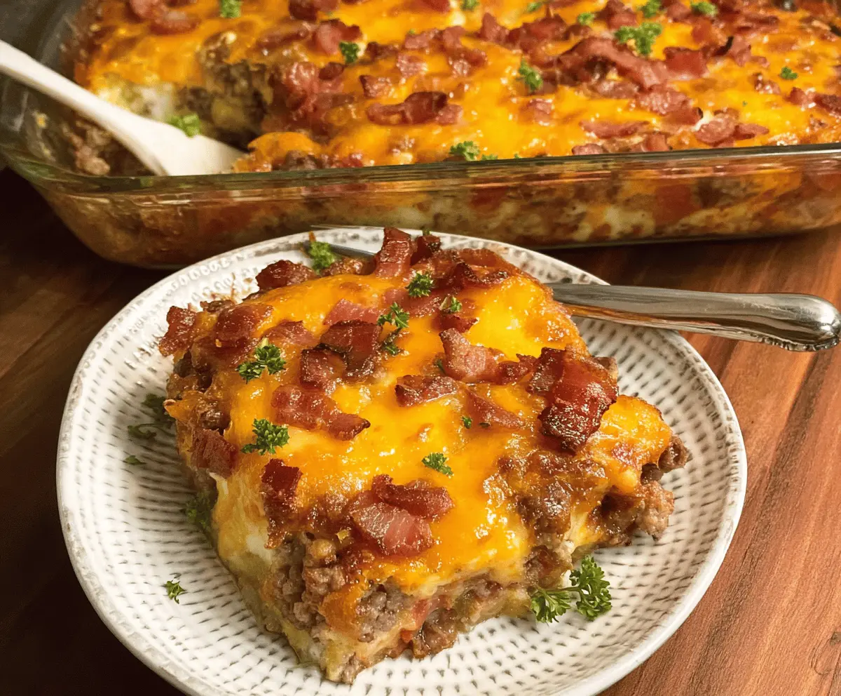 Easy Low-Carb Bacon Cheeseburger Casserole Recipe