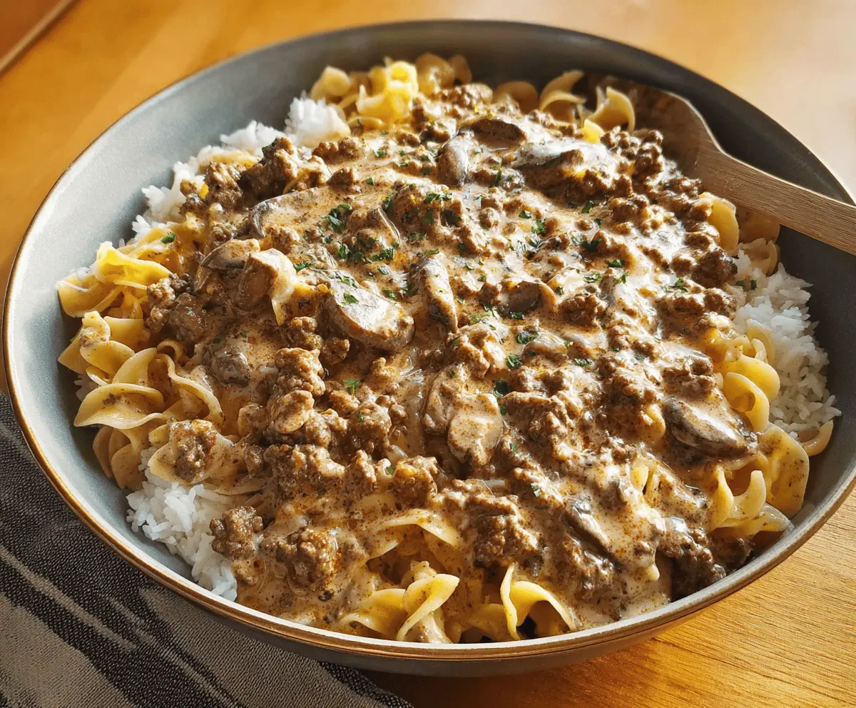 Easy Ground Beef Stroganoff Recipe