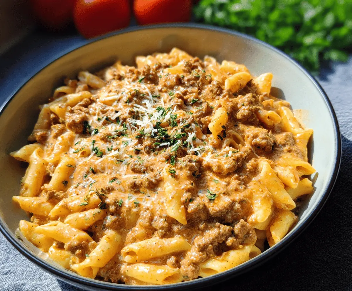 Creamy High-Protein Beef Pasta Recipe