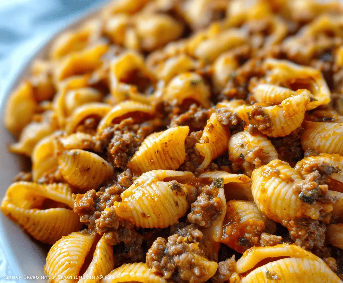 Creamy Beef and Shells Pasta Recipe