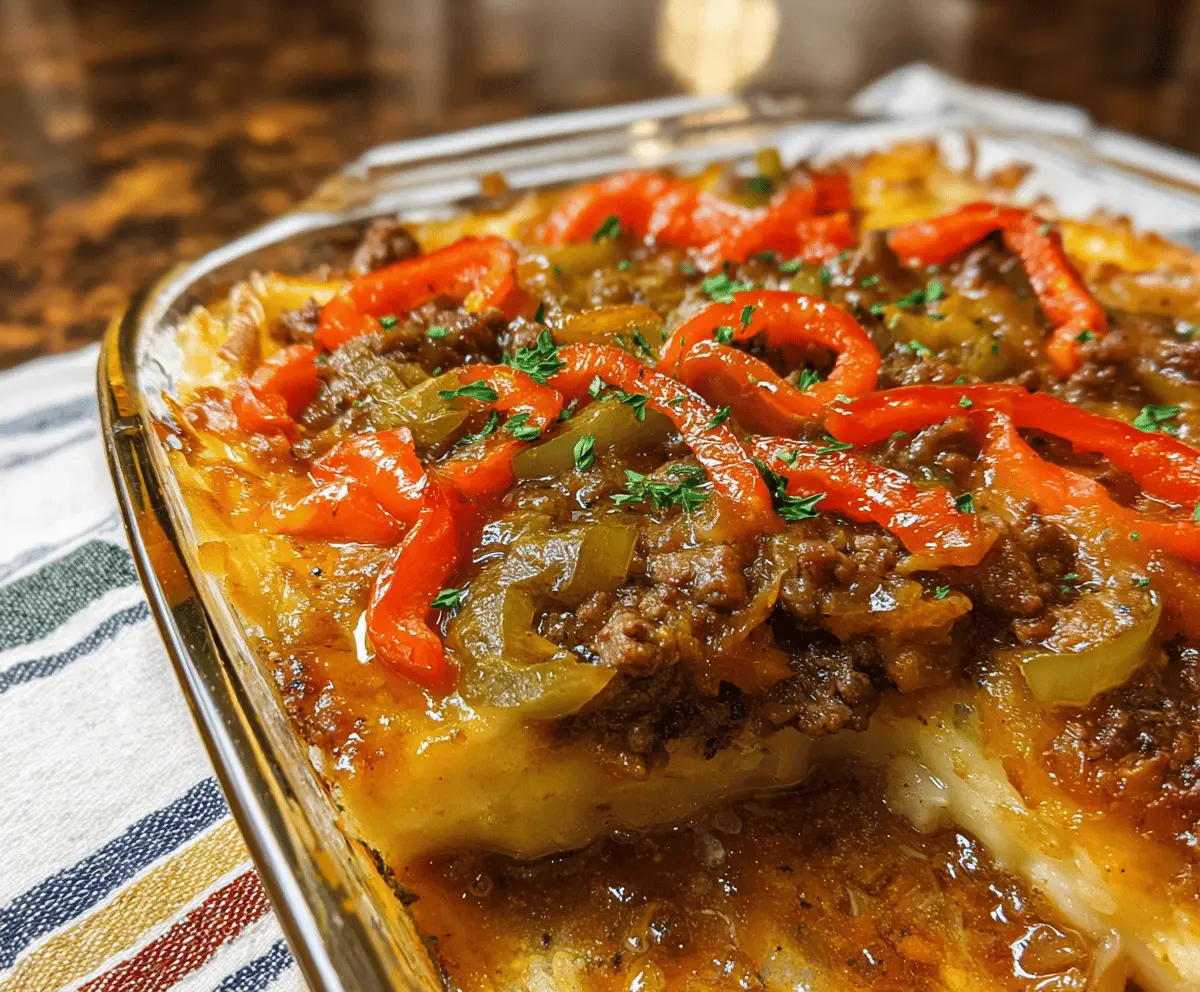 Southern Five-Layer Beef Casserole Recipe