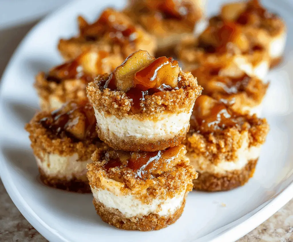 Delicious Apple Cheesecake Bites topped with cinnamon and fresh apple slices, perfect for a sweet snack or dessert