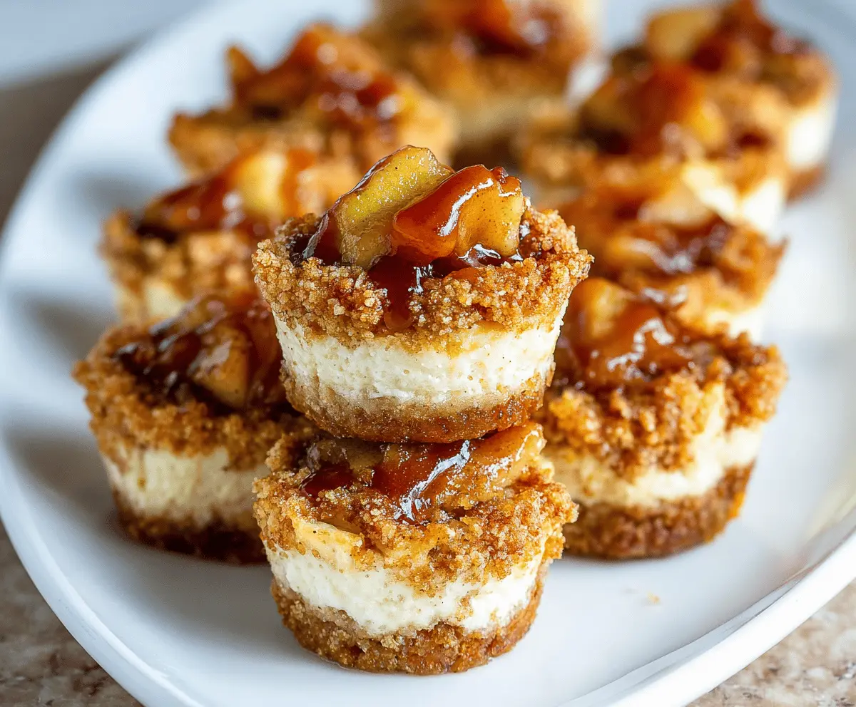 Delicious Apple Cheesecake Bites topped with cinnamon and fresh apple slices, perfect for a sweet snack or dessert