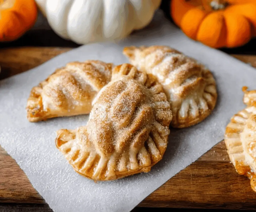 Mini Pumpkin Hand Pies filled with spiced pumpkin filling, perfect for fall desserts and holiday treats.