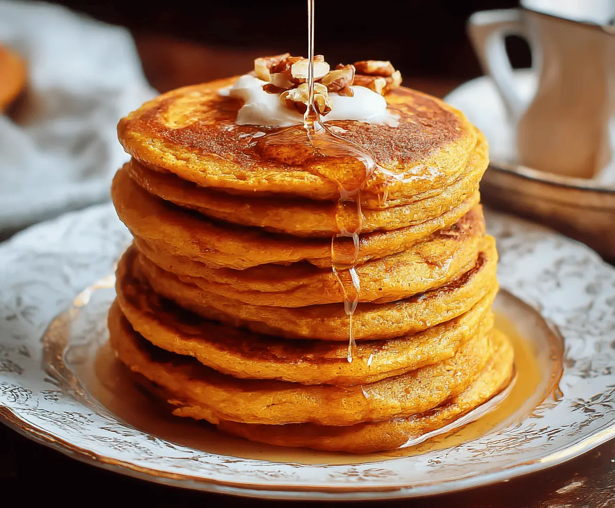 Delicious homemade sweet potato pancakes topped with syrup and fresh berries on a rustic plate, perfect for breakfast or brunch.