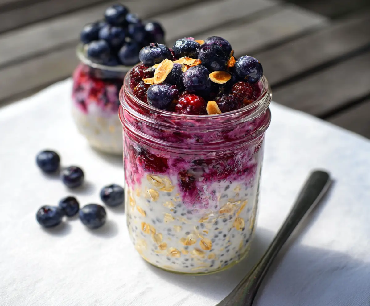 Berry Cheesecake Overnight Oats
