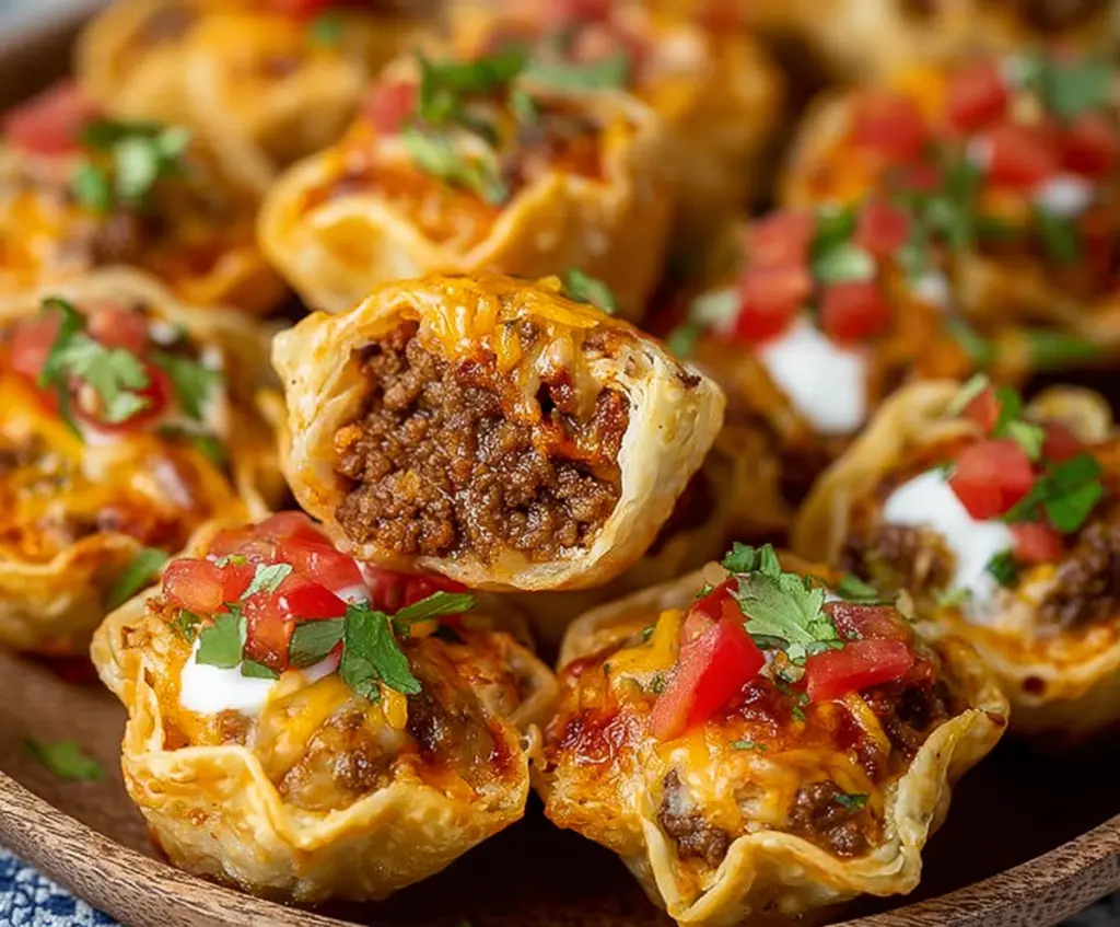 Delicious Taco Ranch Bites with crispy shell and savory filling, perfect for snacking or parties