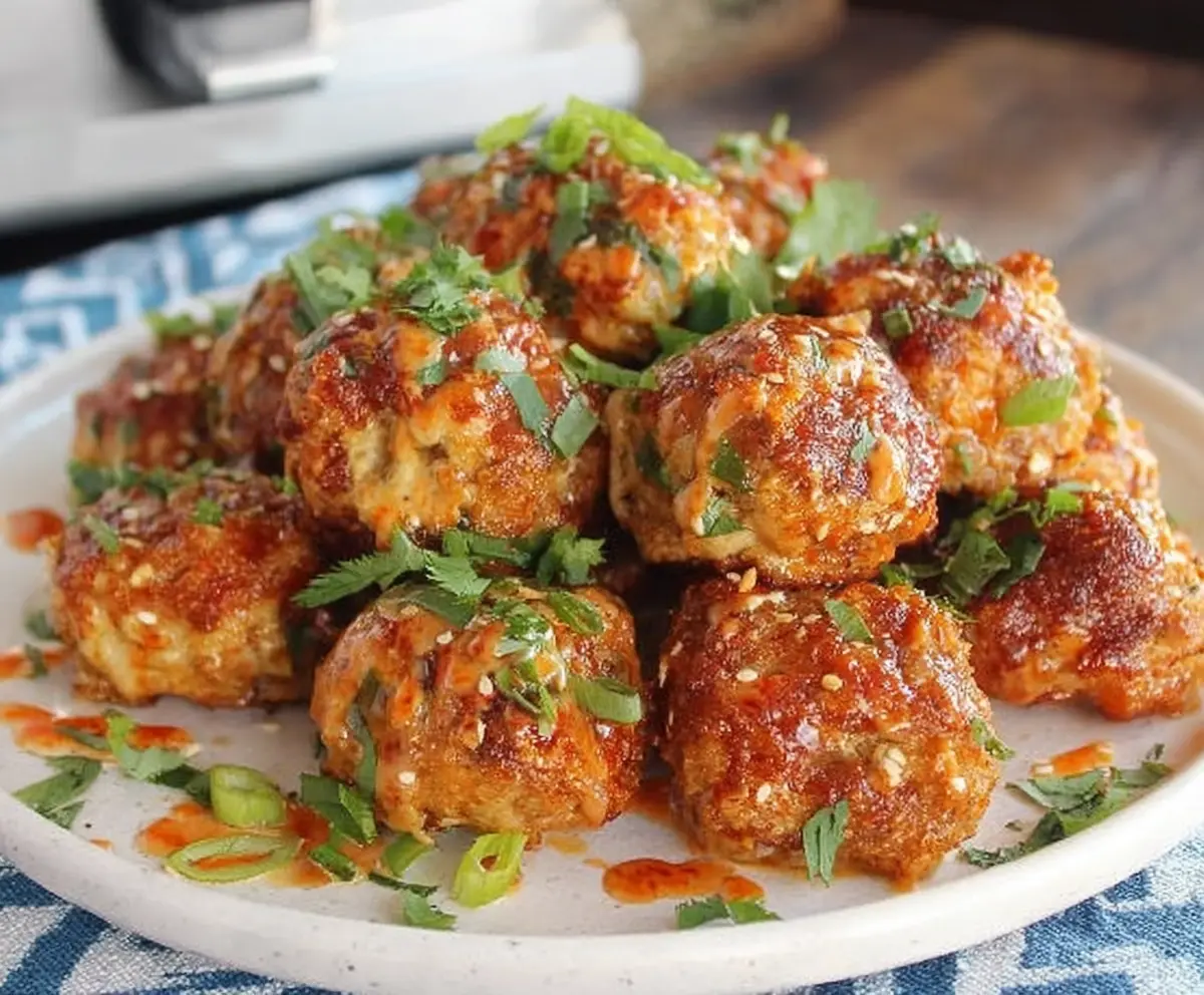 Air Fryer Bang Bang Chicken Meatballs