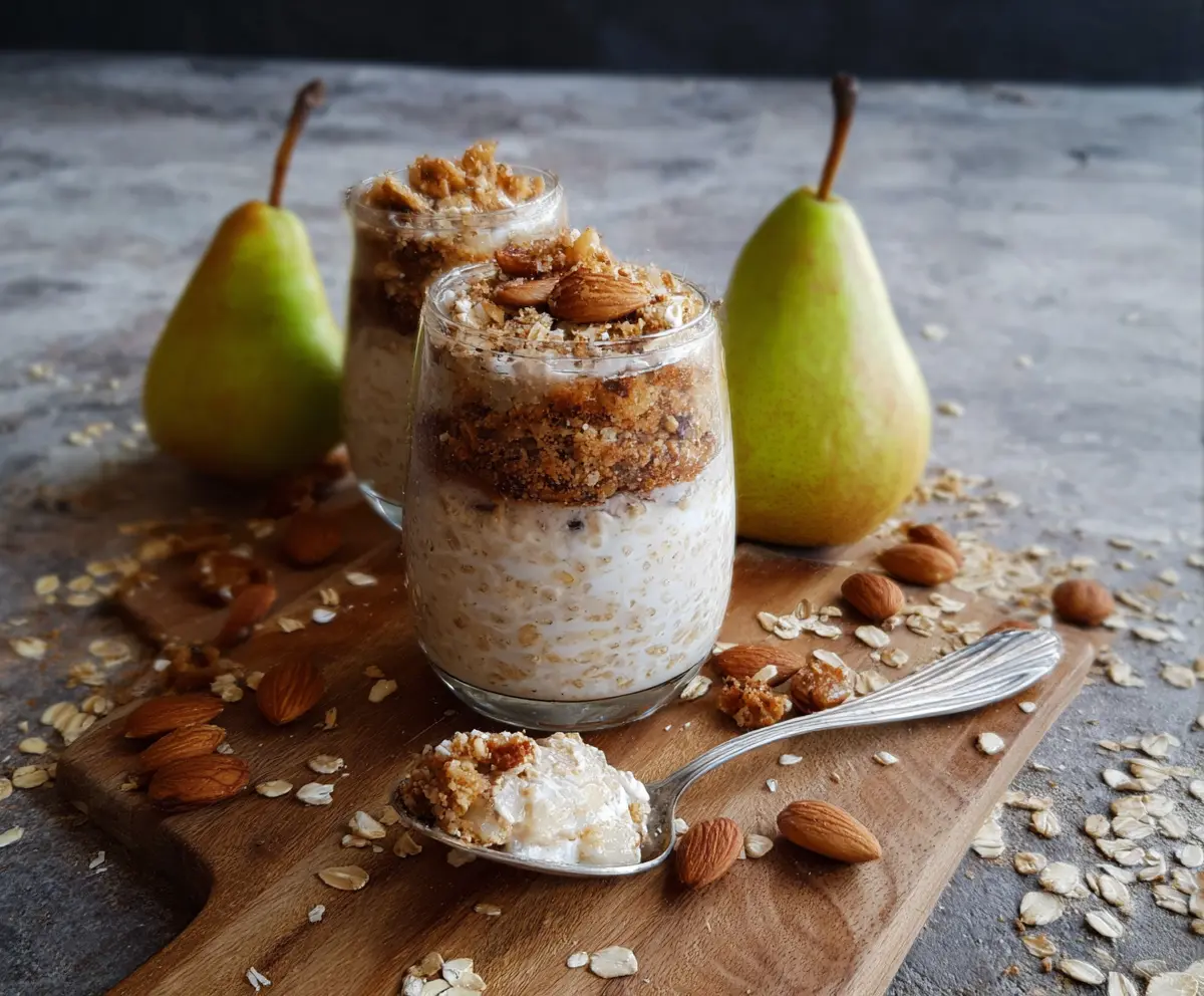 Pear Crumble Overnight Oats