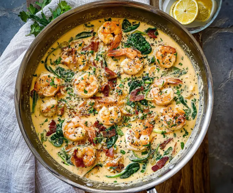 Creamy Garlic Butter Tuscan Shrimp