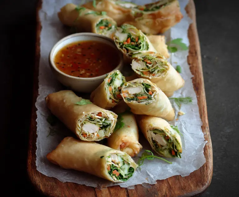 Chicken Vegetable Spring Rolls