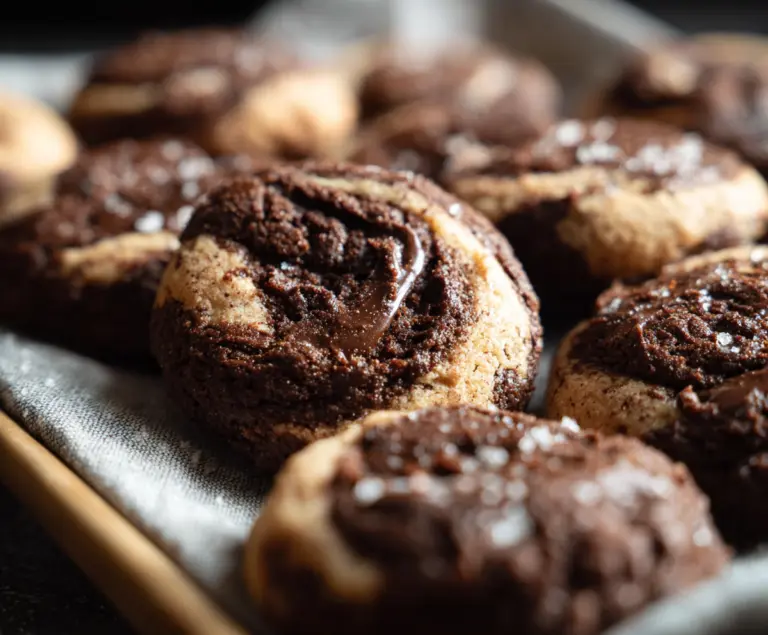 Sourdough Chocolate Peanut Butter Swirl Cookies