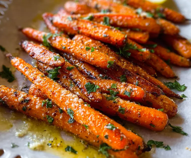 Parmesan Garlic Roasted Carrots